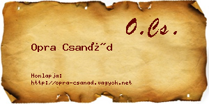Opra Csanád névjegykártya